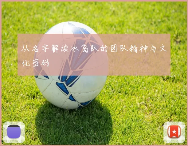 从名字解读冰岛队的团队精神与文化密码