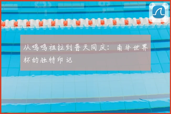 从呜呜祖拉到普天同庆：南非世界杯的独特印记
